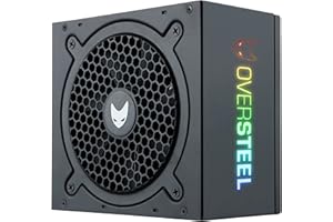 ‎OVERSTEEL Oversteel - Quantum Netzteil 650W A-RGB Full Modular 80+ Bronze, Optimierte Kühlung, RGB beleuchtetes Seitenpanel, Kabelmanagement, Farbe schwarz