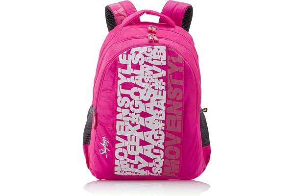 Skybags Riddle Pink 15 Litres 46 Cms Casual Standard 3 Compartment Backpack With Raincover