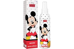 AIR-VAL Disney Mickey Mouse Natural Eau de Cologne Body Spray, Vegan and FSC Approved EDC Body Spray for Kids, 200 ml