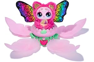 HATCHIMALS BLOOMABLES - Kittyfly Peluche Interactivo Sorpresa con Transformación Mágica Repetible y más de 100 Sonidos - Mascota Interactiva - Juguetes Niñas 5 Años + Regalo Niña 5 Años +