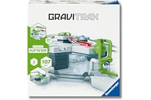 Ravensburger - Gravitrax Actionset FlipnDip | Pista Biglie Con 107 Pezzi | Rompicapo Bambini Con Le Biglie | Giochi Bambino 8 Anni Maschio | Giochi Per Bambini Compatibili Con Tutti I Gravitrax
