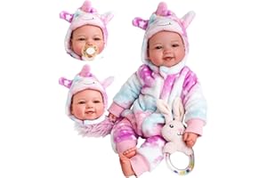 BABESIDE Baby Doll Mia - 17-Inch Sweet Smiling Lifelike lithe Cloth Body Reborn Dolls Girl - Realistic Newborn Babies Vin-yl for Girls 2 Years +