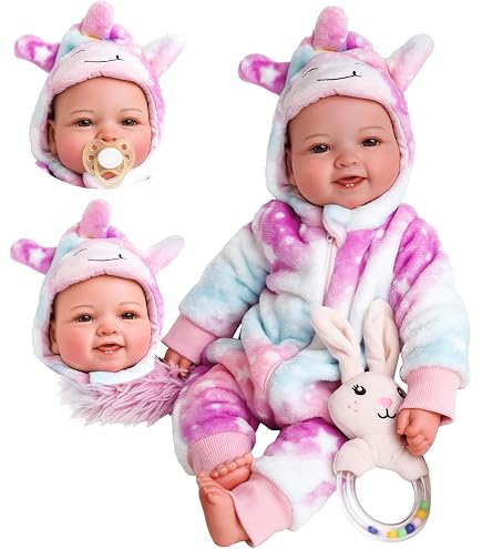 Baby Teo Neoborn - Bambolotto Realistico 40 Cm In Vinile Morbido Con Accessori Pappa E Ciuccio