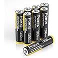 POWXS AAA Lithium Batteries 8 Pack 1.5V Lithium Iron Micro 3A Batteries 1200mAh Super Capacity Compatible with Blink Camera, Flashlight, Toy, Remote Control [Non-Rechargeable]