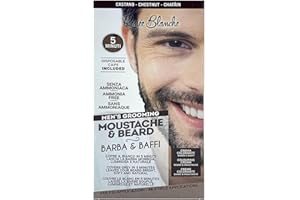 RENÉE BLANCHE Renee Blanche Colorazione Per Barba E Baffi Tintura Colore Castano Senza Ammoniaca 2X20 Ml (Castano, 1 Unità)