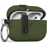 Fabric Series Special Locking Design and Fabric Surface Case Compatible with Minesk Airpods Pro 3 Impact Protective Cover (Green