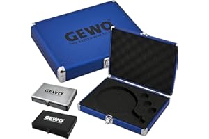 GEWO Mallette de Tennis de Table en Aluminium avec Mousse pour Le Transport et Le Rangement en Toute sécurité des Raquettes de Tennis de Table et balles