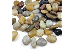 SHIZWU Pebbles for Garden, Decorative Stones for Plant Pots, Vase Fillers, Aquarium, Fish Tank (20-40mm, 0.9kg)