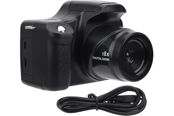 BTER Caméscope numérique Zoom 18X HD 24MP Microphone Écran LCD 3" Batterie 1500mAh Appareil Photo Vision Nocturne