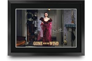 HWC Trading Gone with the Wind Scene 1 Gifts Printed Signed Autograph Picture for Movie Memorabilia Fans - A3 Framed