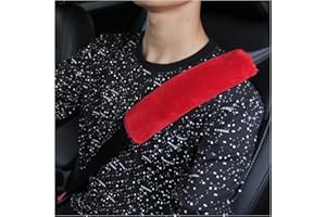 CGEAMDY 2 Stück Sicherheitsgurt-Kissenbezug, Universales Schulterpolster für Auto-Innenzubehör, Auto-Sicherheitsgurtbezüge für Erwachsene, Frauen und Männer (Rot)