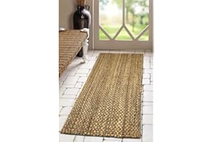 Modern Style Rugs Natural Jute Runner Rug, Hardwearing Durable Jute Rug Suitable for Bedroom, Living Room, Bathroom, Lounge, Office Room - 60x180cm Rug