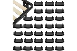 LEZED Soportes para Listones de Cama,30 Piezas Soportes Laterales para Listones de Cama de Plástico,Tapas para Soportes de Listones de Cama de Repuesto para Sujetar y Asegurar Listones de Madera