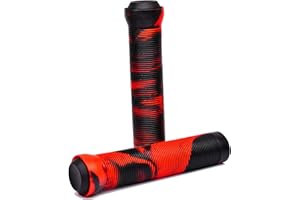 Team Dogz Mixed PU Soft Rubber Flangeless Handlebar Grips For Stunt Scooters, Bikes, MTB, BMX etc With Bung Ends. Long 150mm with 22mm Internal Diameter For Standard & Oversized Bars