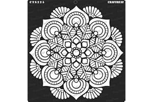 CrafTreat Reusable Mandala Wall Stencils for Painting Large Pattern - Mandala - 12x12 Inch - DIY Art and Craft Stencils - Indian Mandala Stencil 12x12 - Big Mandala Stencil - Mandala Template