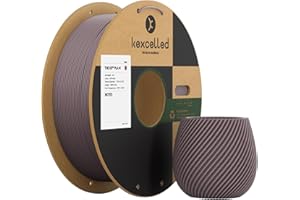 kexcelled Matte PLA Filament 1,75mm +/- 0,03mm, Glanzfreie Farbe, Matt Textur, 3D Drucker Filament, 1kg Spule (2,2lbs), Passend für die Meisten FDM-Drucker, Rauchiges Violett