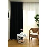 Ev Depo Home Ta&ccedil; Siyah D&uuml;z Renk Soft Fon Perde Pilesiz D&uuml;z Dikim Ekstrafor B&uuml;zg&uuml; Tek Kanat TACEKSSOFTFONPERDE001, Siyah, 50 x