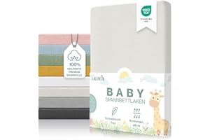 ‎LALENI Laleni Premium Spannbettlaken 42x81 cm für Baby 2er Set | Oeko-TEX zertifiziertes Spannbettlaken Beistellbett | Stubenwagen Bezug 100% Baumwolle | Baby Spannbettlaken | Baby Bettwäsche | Ivory