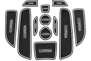smabee Anti-Slip Gate slot Car Mat For Opel VAUXHALL Corsa 2015-2018 Accessories Door Groove Rubber Coaster Non-slip Pad (12 Pcs, WHITE)