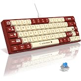 AJAZZ AK680 65% Wired Hotswap Mechanical Gaming Keyboard,68 Keys Portable Anti-Ghosting Keyboard,Rainbow Backlit