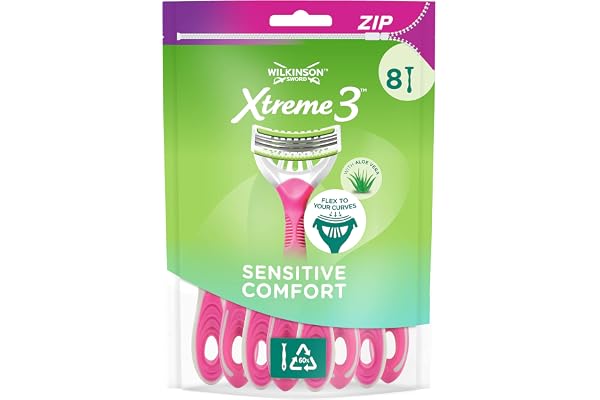Wilkinson Sword - Xtreme 3 Beauty Sensitive - Rasoirs jetables féminins - Pack de 8