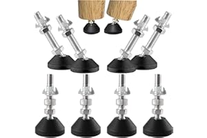 UNI-FINE SHOP Uni-Fine 8 Stück Nivellierfüße M10*100*Ø40mm Kann 500 kg standhalten, stellfuß, stellfüße höhenverstellbar,verstellbare möbelfüße, höhenverstellbare füsse für möbel