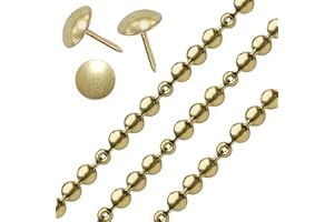 FALCON WORKSHOP SUPPLIES LTD 3 Meters of Upholstery Nail Stud Strips Brass Plated Finish INCULDING Nails for Sofa, Settee OR Chair