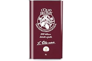 L'Olio dei Papi NOVELLO. Olio Extra Vergine Italiano 100% estratto a freddo prodotto dagli uliveti secolari delle antiche terre dei Papi 3 LT (Latta)