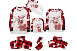 Weihnachtspyjama Familie Set: Schlafanzug Weihnachten Partner Damen Kinder Familien Outfit Set Hose Tshirt Herren Jungen Mädchen Rundhals Nachthemd Hausanzug Weihnachts Matching Pyjamas