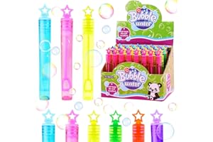SEASBOES Lot de 48 Bâtonnets à Bulles pour Enfants, Bulles de Savon Ensemble, Mini Bouteilles de Savon à Bulles pour Mariage Fête l’Anniversaire