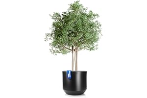 ‎BIGDEAN BigDean Blumentopf Style ø 58 cm anthrazit mit herausnehmbaren Innentopf - wetterfester Blumenkübel aus bruchsicherem Kunststoff - Pflanzkübel groß Außen & Innen geeignet