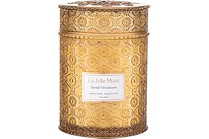 LA JOLÍE MUSE LA Jolie Muse Santal Himalayen, Large Natural Soy Candle, 90 Hours Burning Time, Wood Wicked Candle，Sandalwood Candle, Aromatherapy Candle Gifts, Luxury Candles for Home