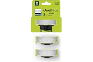 Lames de Rechange - PHILIPS - QP220/51 OneBlade - Acier Inoxydable, 4 Mois d'Utilisation, Double Sens, Étanches