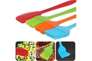 HOINY Pastry Brushes, 4pcs Silicone Pastry Brush, BBQ Basting Brush, Kitchen Brush for Cooking, Baking, Barbecue, BPA Free