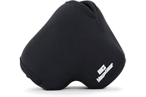 MegaGear MG626 Étui avec Mousqueton en Néoprène pour Appareil photo Panasonic Lumix DMC-FZ300 Noir