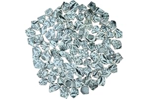 Yuvori Piastrelle per mosaico irregolari in porcellana blu e bianca, 0,5 kg, fatte a mano, per bagno, soggiorno, cucina, per esterni (nero 01, medio)