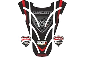 DESCONOCIDO Protector de depósito compatible con Ducati Monster 821 (negro) + 2 escudos