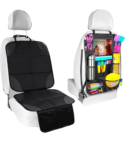 Produktbild von Kindersitz Unterlagen Für Auto Ezilif Kindersitzunterlage Auto, ISOFIX Geeignet Sitzschoner Auto Kindersitz, Wasserdicht Und Rutschfest Autositzschoner Kindersitz Universalgröße, 600D Oxford (1-Pack Kindersitzerhöhung Isofix
