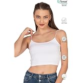 &Ouml;zkan 27370 Kadın Modal Pamuklu Likralı Esnek Rahat V&uuml;cuda Oturan Spagetti Askılı &Ouml;rme Crop Atlet