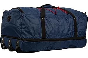 NEW REBELS 3 Rollen - Reisetasche - Sporttasche - Freizeittasche - nur 1,4 kg - Dehnfalte - 80cm - Volumen bis 140 Liter! - 4 Farben (blau)