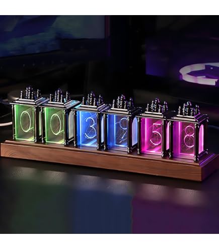 Nixie buisklok met nieuwe en eenvoudig vervangbare IN-14 Nixie-buizen - Bewegingssensor - Visuele effecten - Cadeau-idee - Premium geschenkverpakking