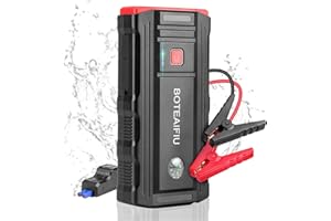 BOTEAIFIU Avviatore per auto 3000A Batteria portatile 8L benzina 6.5L diesel 3 modalità luce 12V booster jump starter 2 porte USB ricarica rapida
