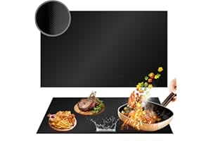 GOTDYBST Duża silikonowa mata ochronna na płytę indukcyjną: 54 x 90 cm, osłona kuchenki, płyta indukcyjna, mata ochronna z włókna szklanego, odporna na wysokie temperatury podkładka izolowana
