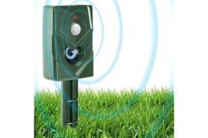 HOPSEM Fox Deterrent Battery Operated Cat Repellent Ultrasonic Cat Scarers for Gardens Bird Deterrent Dog Animal Repeller Waterproof Adjustable Sensitivity Motion Activated Sensor (Upgraded)