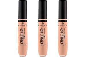 ‎ESSENCE COSMETICS essence CAMOUFLAGE+ MATTE concealer, Nr. 50, Braun, langanhaltend, mattierend, abdeckend, matt, vegan, ölfrei, ohne Parabene, ohne Mikroplastikpartikel, 3er Pack (3x8ml)