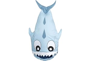 all Kids United® Todos los Sacos de Dormir Infantiles Saco de pies de algodón, Saco para Cochecito, Saco de Dormir de Invierno para niñas y niños 85 x 70 x 6 cm (Tiburón)