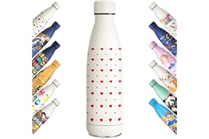 KollyKolla Gourde Isotherme Enfant, Gourde Inox 500ml, Impression 3D Gourde Isotherme, Sans BPA, Gourde Reutilisable, Bouteille Isotherme pour Enfant, Adultes, Sport, Bureau