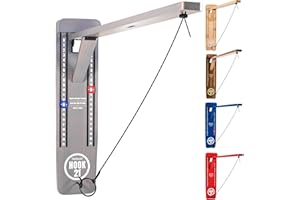 GoSports Hook 21 Wall Mount Ring Swing Game - Choose Your Color - Play Indoors or Outdoors with Foldable Arm