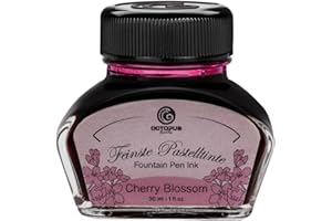 OCTOPUS FLUIDS Penna stilografica inchiostro rosa pastello "Cherry Blossom" 30 ml, Inchiostro da scrittura, inchiostro per calligrafia
