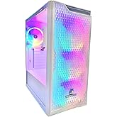 Gameforce Rainy White 4x120mm Rainbow Fan E-ATX Player Computer Case